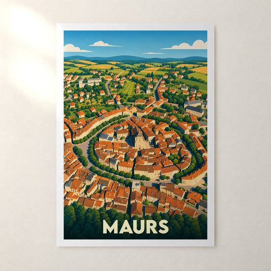Affiche Maurs – sans cadre, accrochée au mur