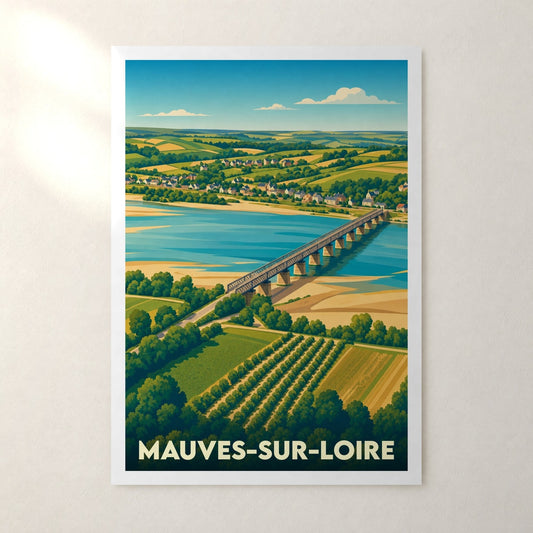 Affiche Mauves-sur-Loire – sans cadre, accrochée au mur