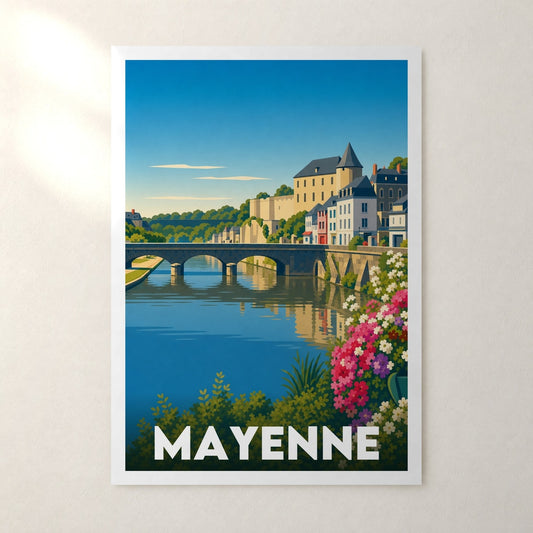 Affiche Mayenne – sans cadre, accrochée au mur