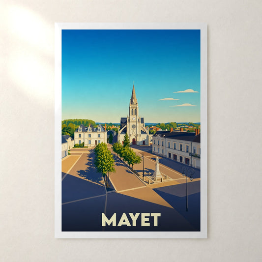Affiche Mayet – sans cadre, accrochée au mur
