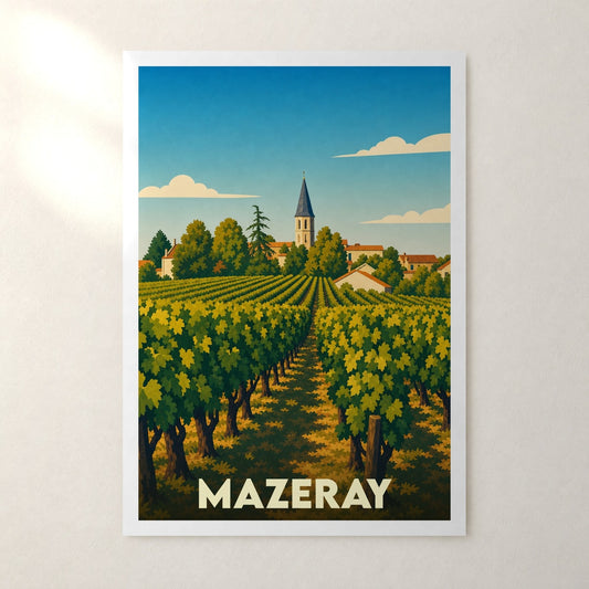 Affiche Mazeray – sans cadre, accrochée au mur