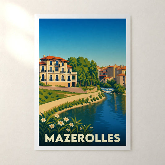 Affiche Mazerolles – sans cadre, accrochée au mur