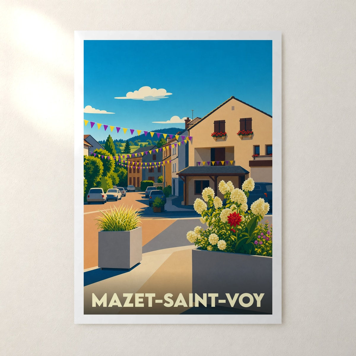 Affiche Mazet-Saint-Voy – sans cadre, accrochée au mur
