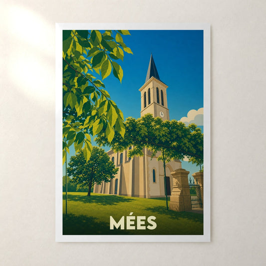Affiche Mées – sans cadre, accrochée au mur