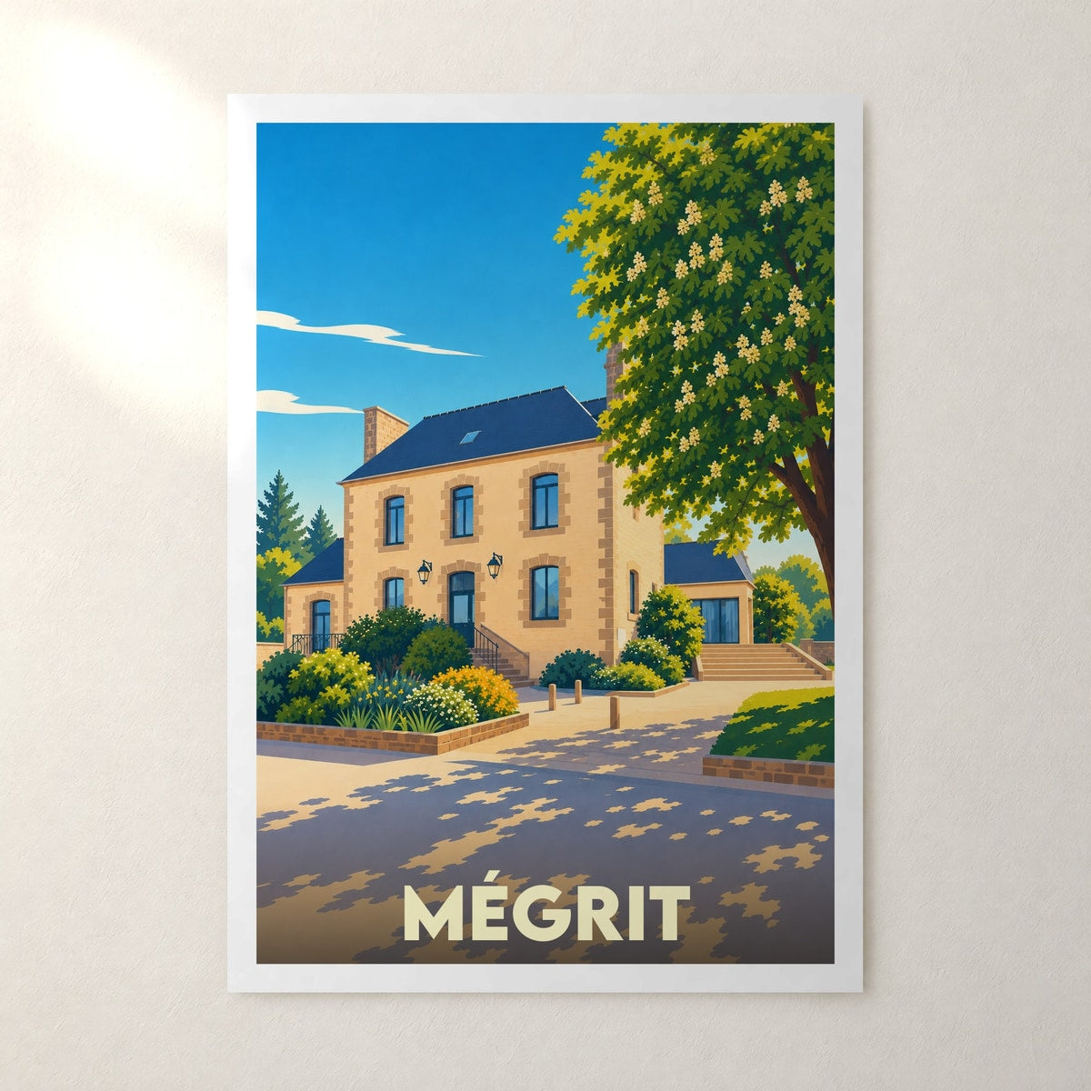 Affiche Mégrit – sans cadre, accrochée au mur