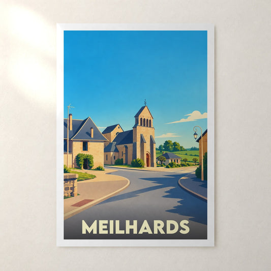 Affiche Meilhards – sans cadre, accrochée au mur
