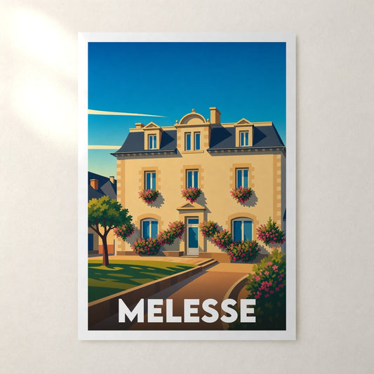 Affiche Melesse – sans cadre, accrochée au mur