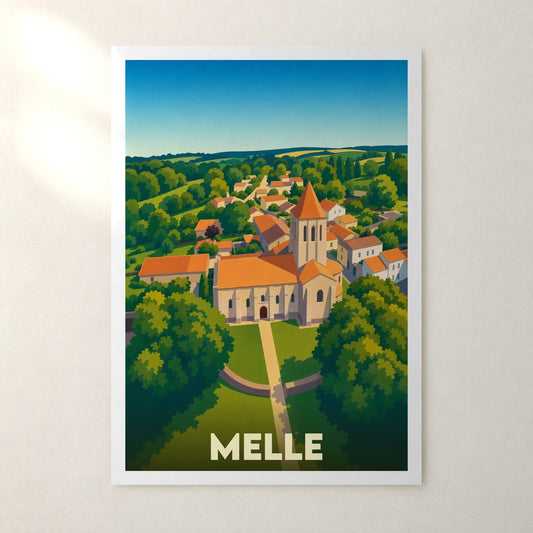 Affiche Melle – sans cadre, accrochée au mur