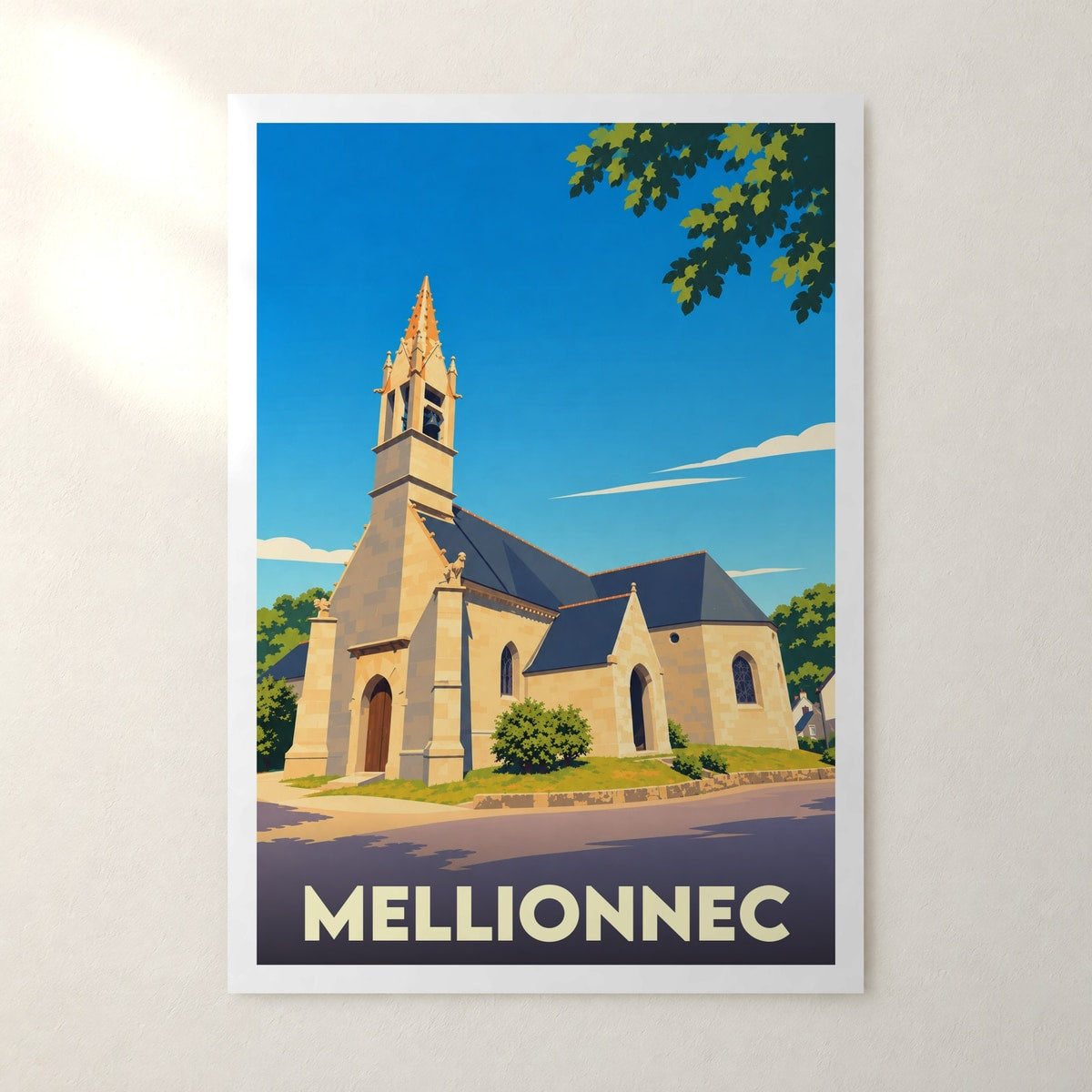 Affiche Mellionnec – sans cadre, accrochée au mur