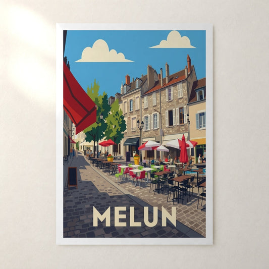 Affiche Melun – sans cadre, accrochée au mur