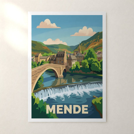 Affiche Mende – sans cadre, accrochée au mur