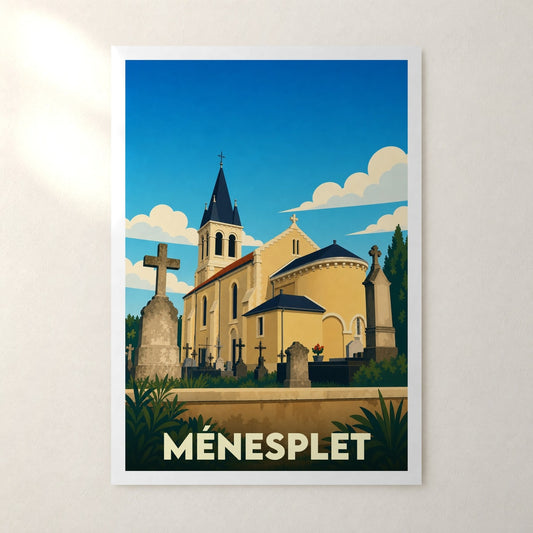 Affiche Ménesplet – sans cadre, accrochée au mur