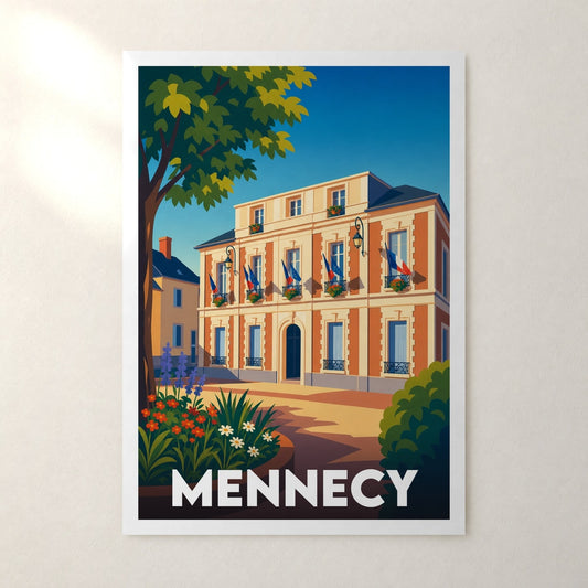 Affiche Mennecy – sans cadre, accrochée au mur