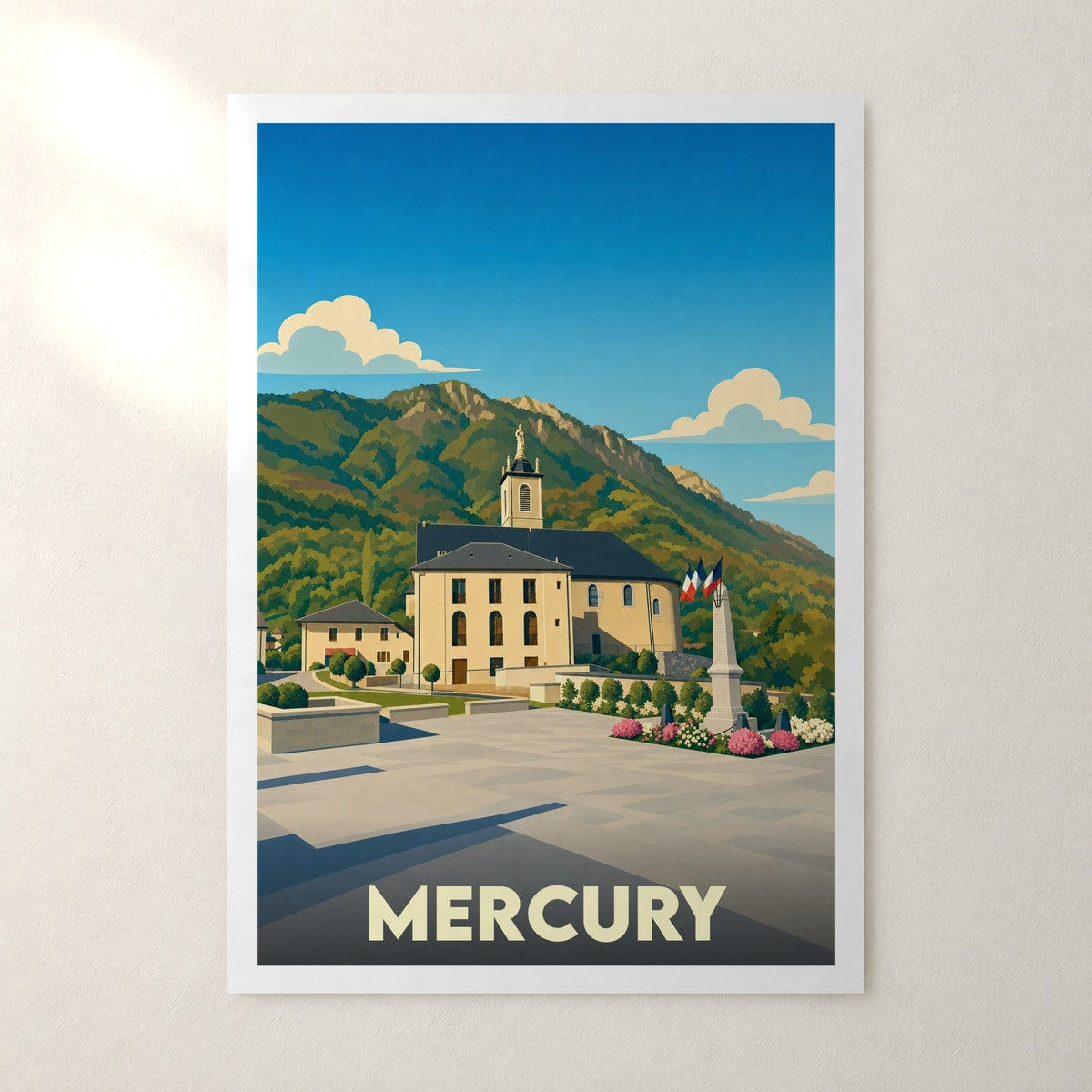 Affiche Mercury – sans cadre, accrochée au mur