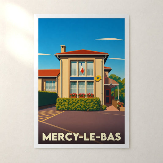 Affiche Mercy-le-Bas – sans cadre, accrochée au mur