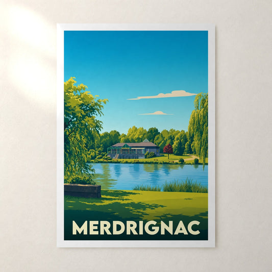 Affiche Merdrignac – sans cadre, accrochée au mur