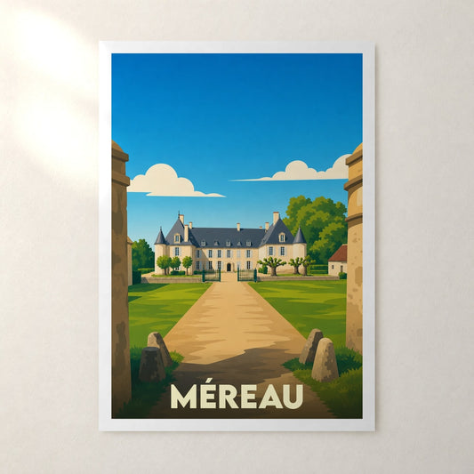 Affiche Méreau – sans cadre, accrochée au mur