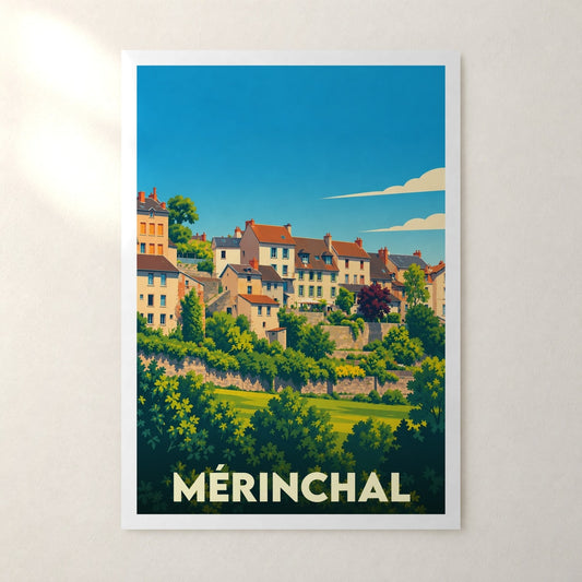 Affiche Mérinchal – sans cadre, accrochée au mur