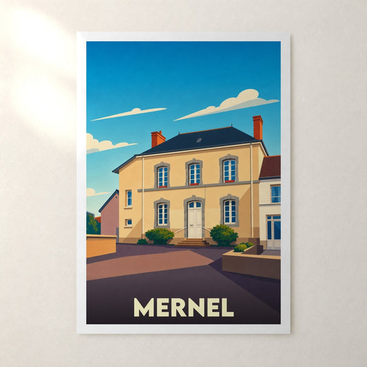 Affiche Mernel – sans cadre, accrochée au mur