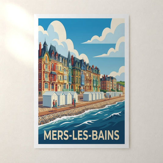 Affiche Mers-les-Bains – sans cadre, accrochée au mur