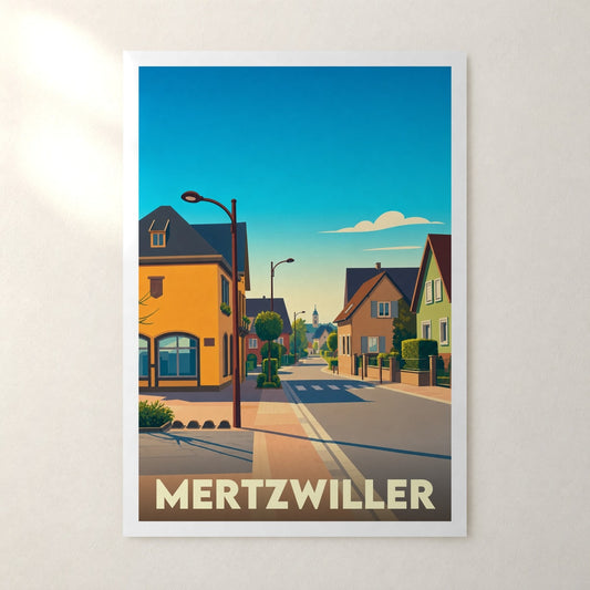 Affiche Mertzwiller – sans cadre, accrochée au mur