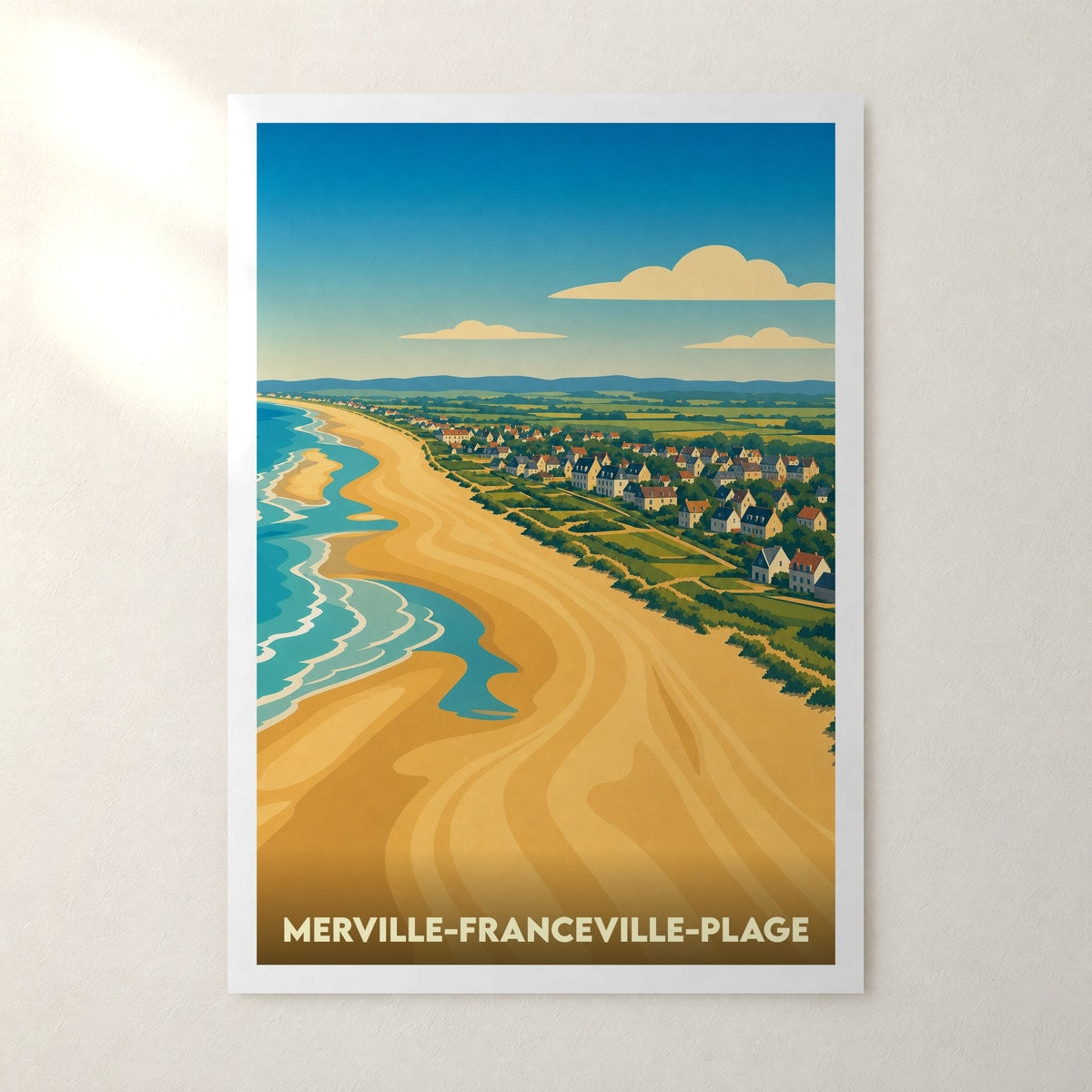 Affiche Merville-Franceville-Plage – sans cadre, accrochée au mur