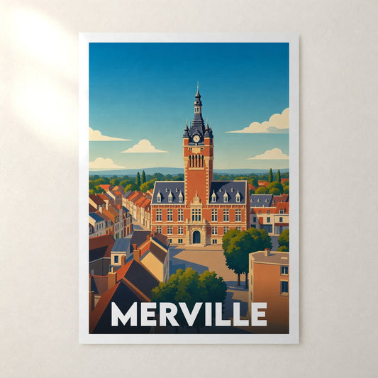 Affiche Merville – sans cadre, accrochée au mur