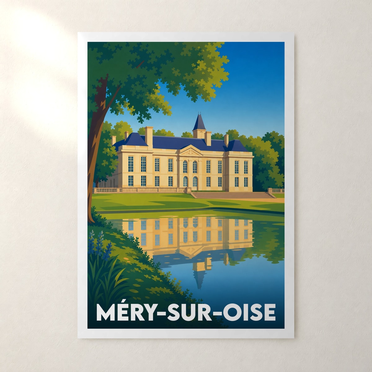 Affiche Méry-sur-Oise – sans cadre, accrochée au mur