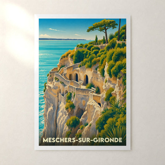 Affiche Meschers-sur-Gironde – sans cadre, accrochée au mur