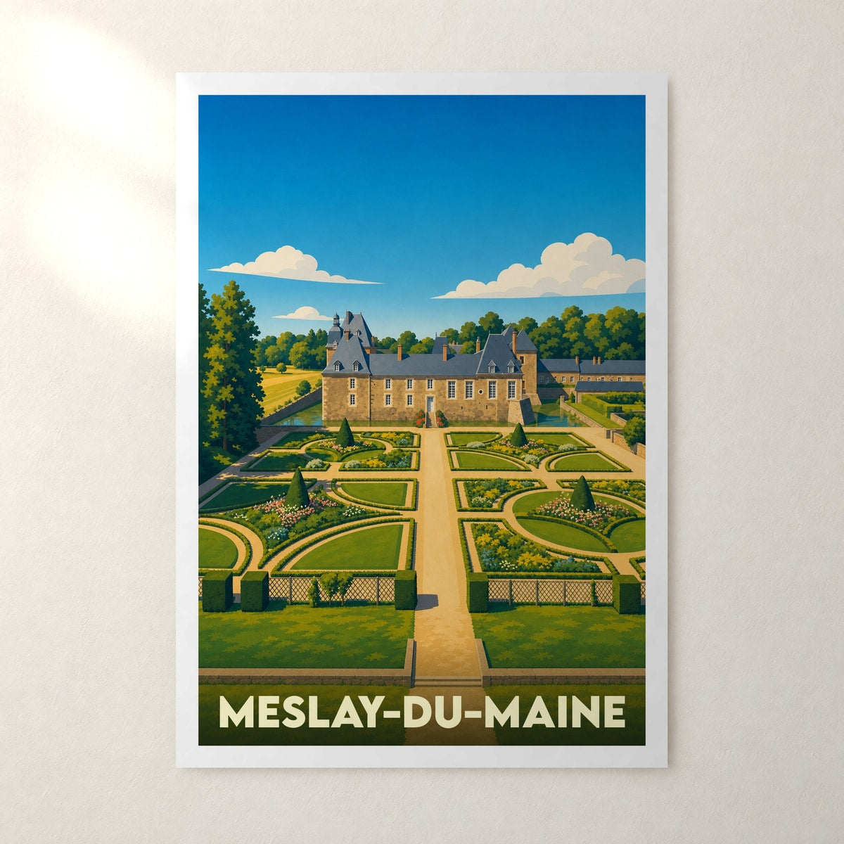 Affiche Meslay-du-Maine – sans cadre, accrochée au mur