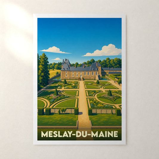 Affiche Meslay-du-Maine – sans cadre, accrochée au mur