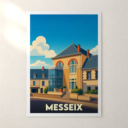 Affiche Messeix – sans cadre, accrochée au mur