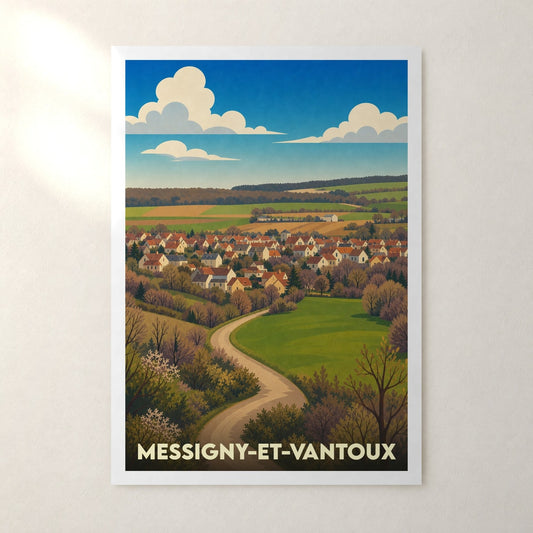 Affiche Messigny-et-Vantoux – sans cadre, accrochée au mur