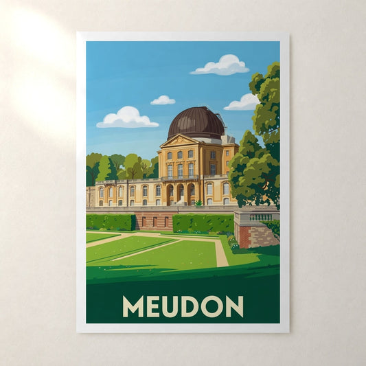 Affiche Meudon – sans cadre, accrochée au mur