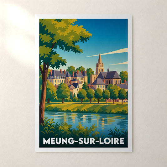 Affiche Meung-sur-Loire – sans cadre, accrochée au mur