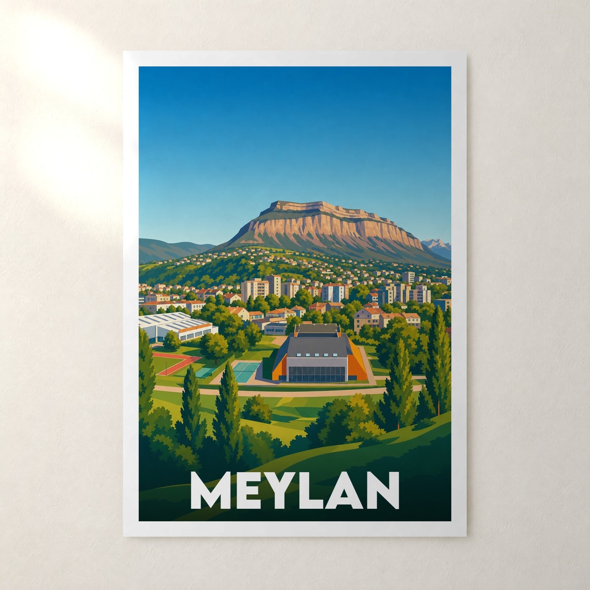 Affiche Meylan – sans cadre, accrochée au mur