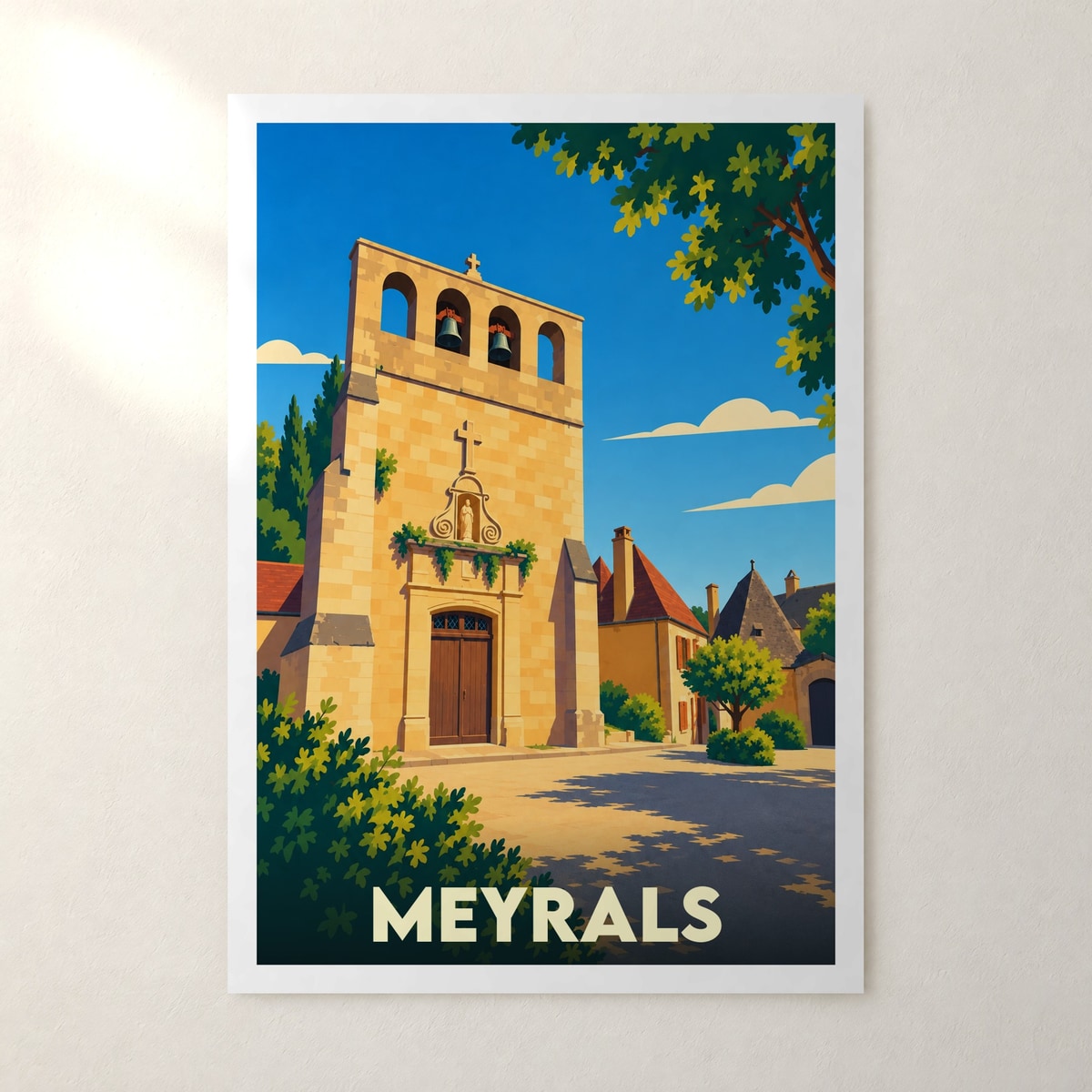 Affiche Meyrals – sans cadre, accrochée au mur
