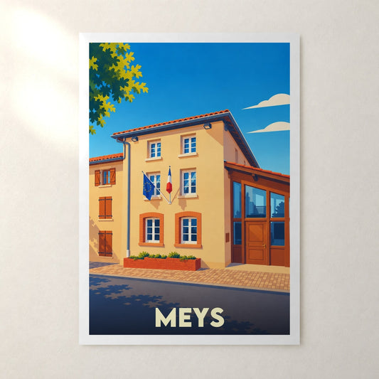 Affiche Meys – sans cadre, accrochée au mur