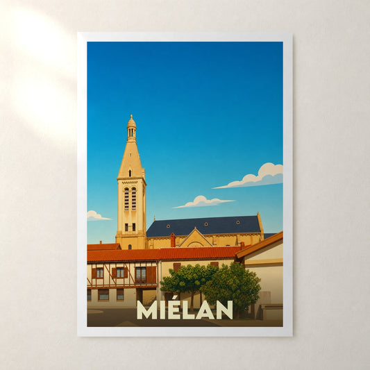 Affiche Miélan – sans cadre, accrochée au mur