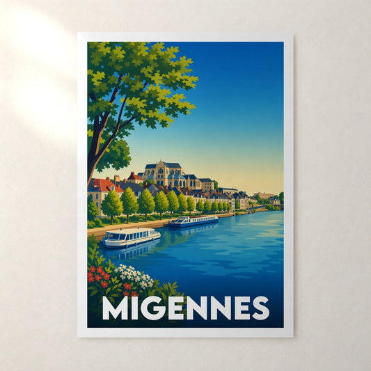 Affiche Migennes – sans cadre, accrochée au mur
