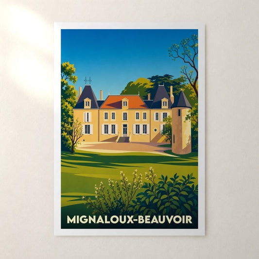 Affiche Mignaloux-Beauvoir – sans cadre, accrochée au mur