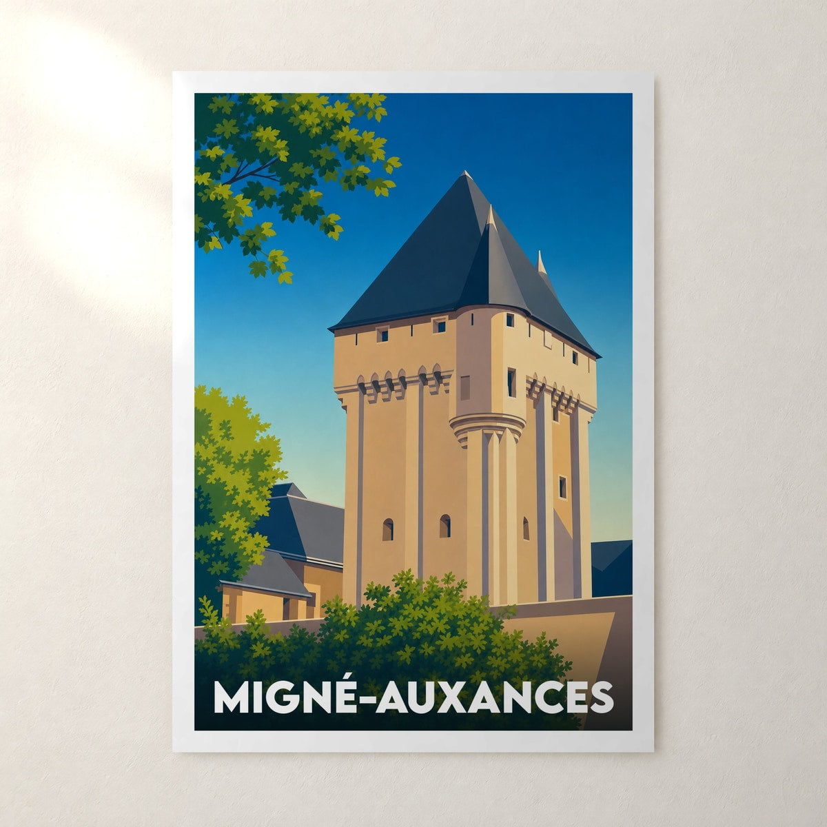Affiche Migné-Auxances – sans cadre, accrochée au mur
