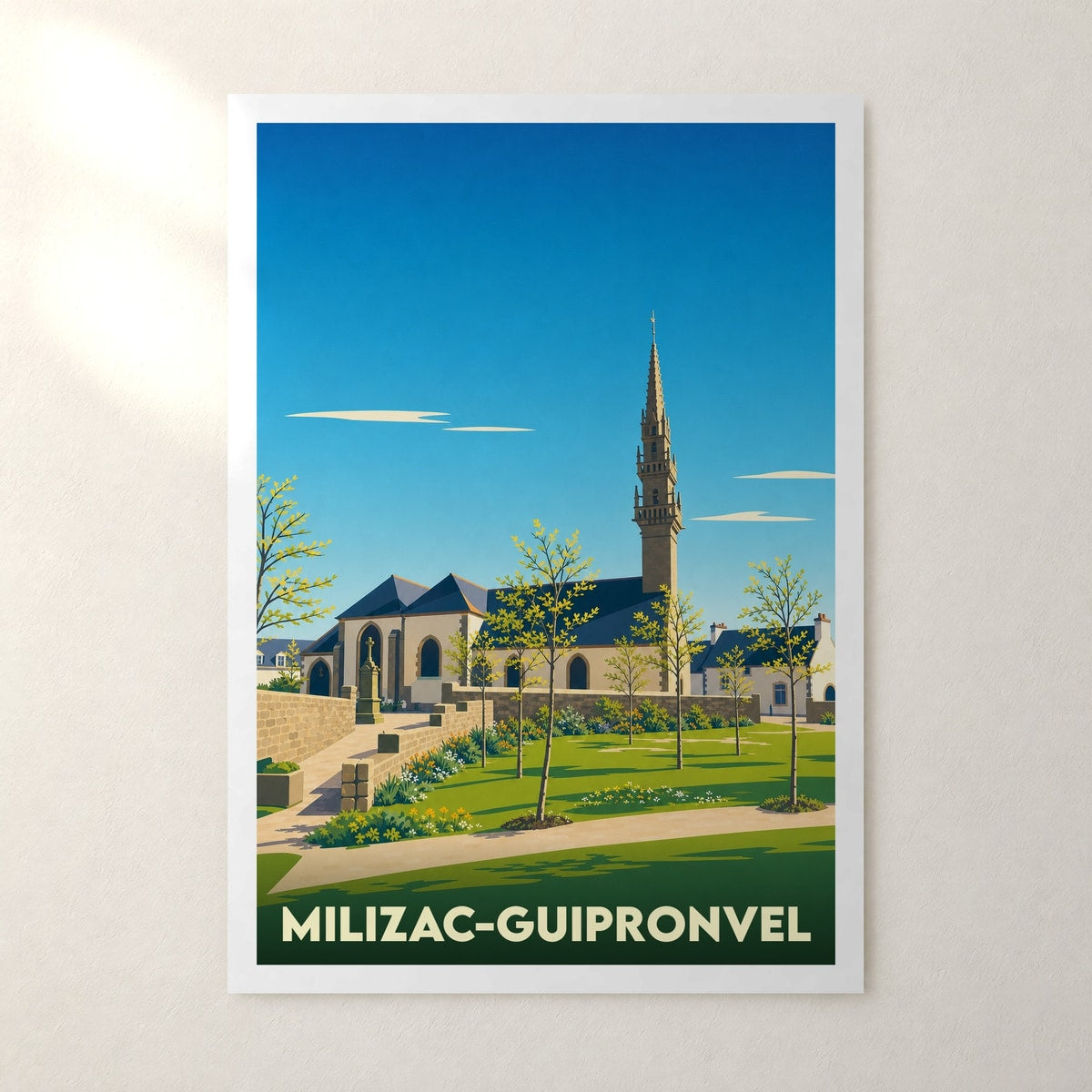 Affiche Milizac-Guipronvel – sans cadre, accrochée au mur