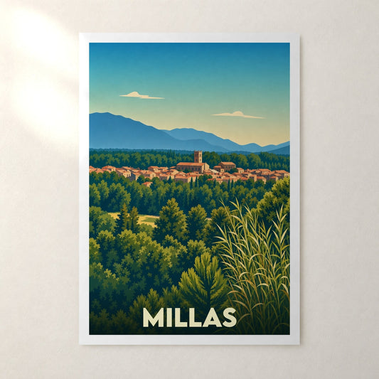 Affiche Millas – sans cadre, accrochée au mur