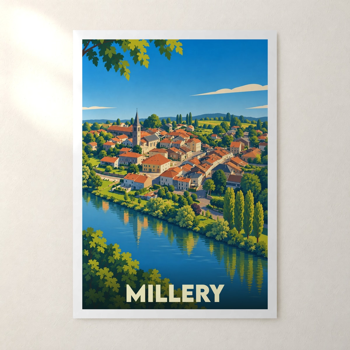 Affiche Millery (Meurthe-et-Moselle) – sans cadre, accrochée au mur