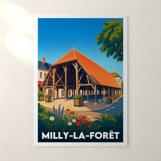 Affiche Milly-la-Forêt – sans cadre, accrochée au mur