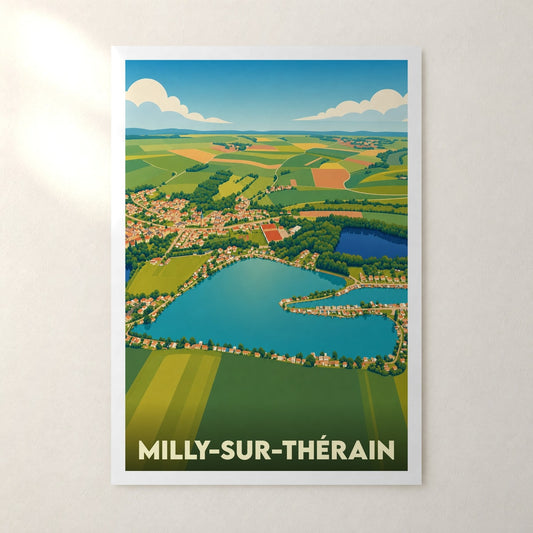 Affiche Milly-sur-Thérain – sans cadre, accrochée au mur