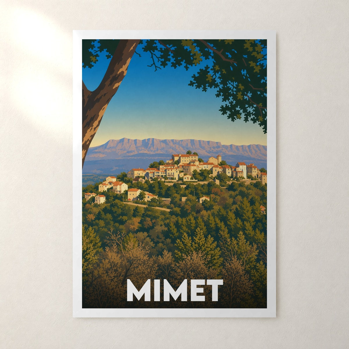 Affiche Mimet – sans cadre, accrochée au mur