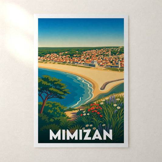 Affiche Mimizan – sans cadre, accrochée au mur