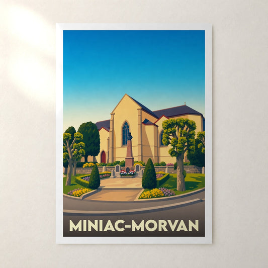 Affiche Miniac-Morvan – sans cadre, accrochée au mur